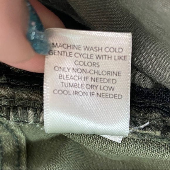 Christopher & Banks Lined Pattern Stretch Straight Leg Jeans Women's 4 Green - Picture 9 of 9